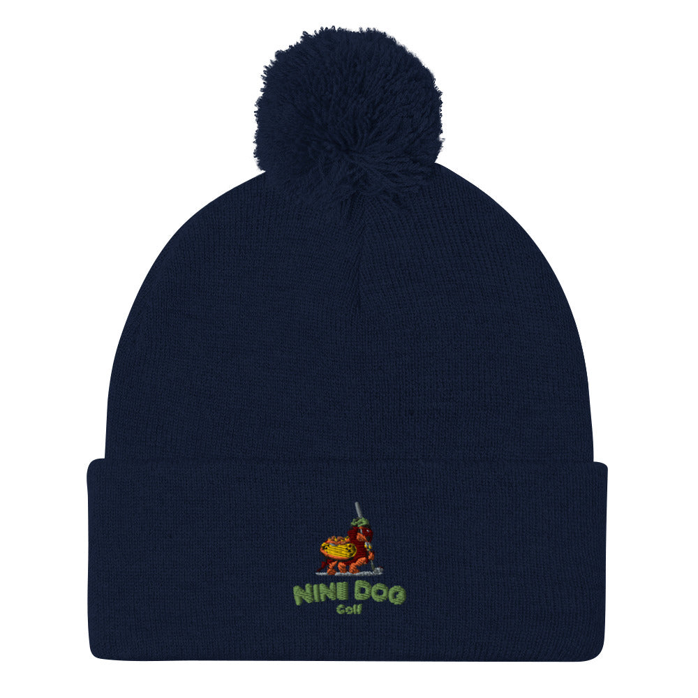 Nine Dog Pom-Pom Beanie (11 Color Options)